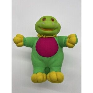Vintage 1993 Soma Hug Me Glo Dino Dinosaur Knock Off Barney Plush Light Up Works
